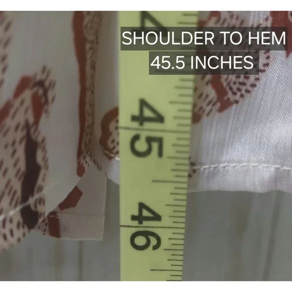 NWT Voy Brown/Cream Abstract Print Midi Dress Size SMALL - Picture 4 of 7